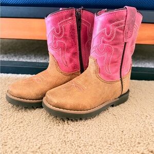Shyanne Brown and Pink Cowgirl Boots for Kids